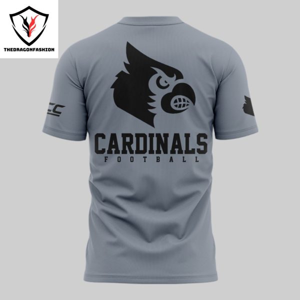 2024 Louisville Cardinals Football 3D T-Shirt – Grey