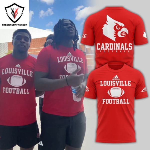 2024 Louisville Cardinals Football 3D T-Shirt – Red