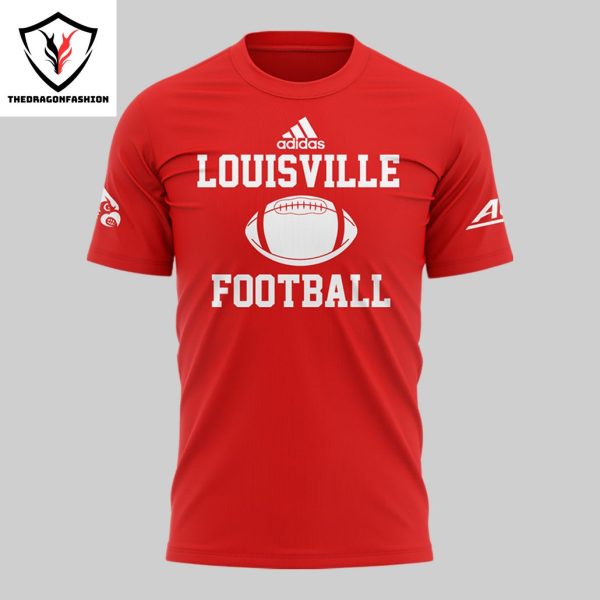 2024 Louisville Cardinals Football 3D T-Shirt – Red