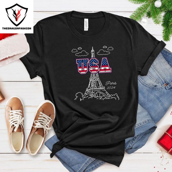 2024 Paris svg png, USA 2024 svg, 2024 Paris png, Paris Games svg, USA Eiffel Tower png, Paris France svg