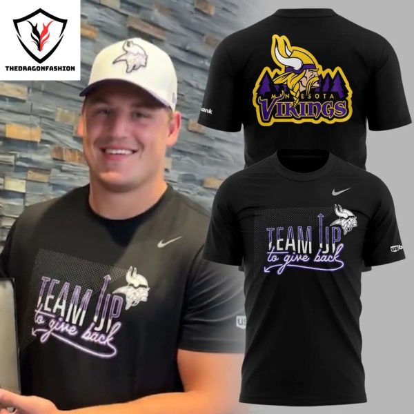 2024 Team Up To Give Back Minnesota Vikings 3D T-Shirt