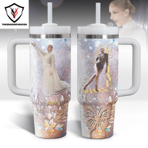 Personalized Celine Dion Queen Of Power Ballads Tumbler With Handle And Straw