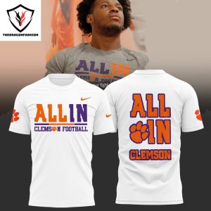 Clemson Tigers Your Fight Is Our Fight Tackle Cancer 3D T-Shirt – White