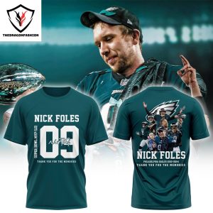 Nick Foles Philadelphia Eagles Thank You For The Memories 3D T-Shirt