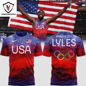 Noah Lyles Team USA Oympic Paris 2024 Design 3D T-Shirt