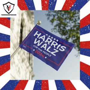 Harris Walz Flag Kamala Harris Flag Harris Walz Front Porch Yard Flag President Flag Lawn Garden Flag Harris 2024 Democrat Flag USA Tim Walz