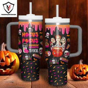 Personalized Its Just A Bunch Of Hocus Pocus Tumbler With Handle And Straw