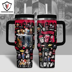 Let Watch Horror Movies Tumbler With Handle And Straw