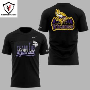 2024 Team Up To Give Back Minnesota Vikings 3D T-Shirt