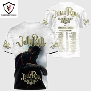 Jelly Roll The Beautifully Broken Tour 2024 With Warren Zeiders 3D T-Shirt