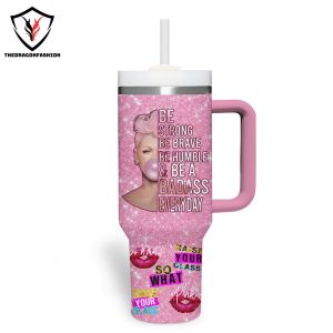 Pink Summer Carnival – So What Tumbler With Handle And Straw