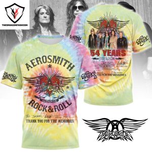 1970-2024 Thank You For All The Amazing Music & Memories Aerosmith 3D T-Shirt