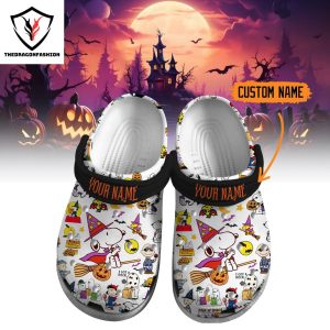 Personalized Snoopy Happy Halloween Design Crocs