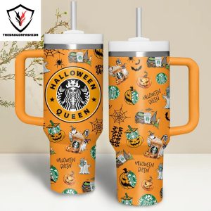 Happy Halloween Day Design Tumbler With Handle And Straw