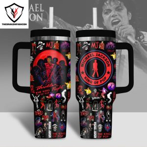 Michael Jackson Signature Tumbler With Handle And Straw