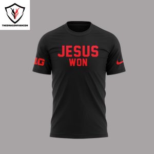 Jesus Won Ohio State Football 3D T-Shirt – Black