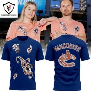 Vancouver Canucks Hockey Team Paisley 3D T-Shirt – Black