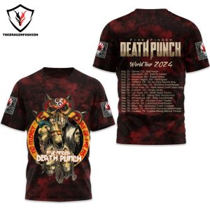 Five Finger Death Punch World Tour 2024 3D T-Shirt