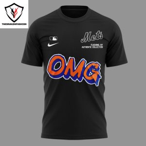 OMG New York Mets Design 3D T-Shirt – Black