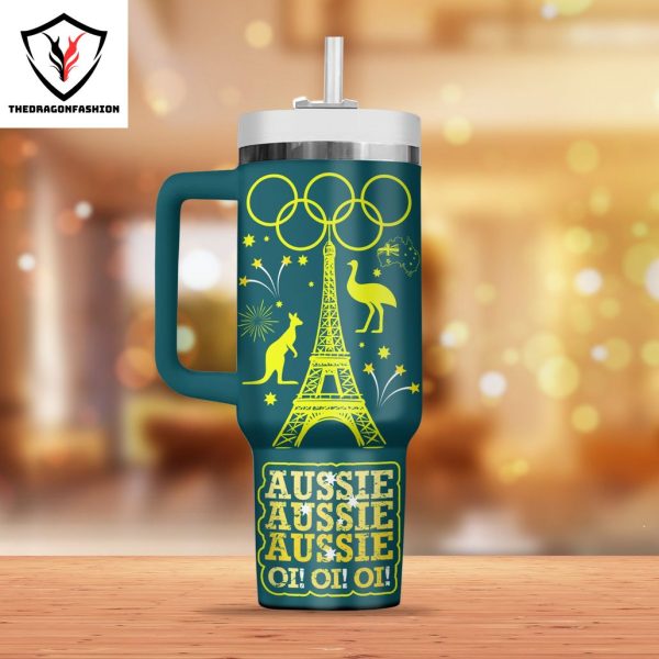 Australia Paralympics Team 2024 Tumbler With Handle And Straw