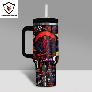 Michael Jackson King Of Pop Tumbler With Handle And Straw