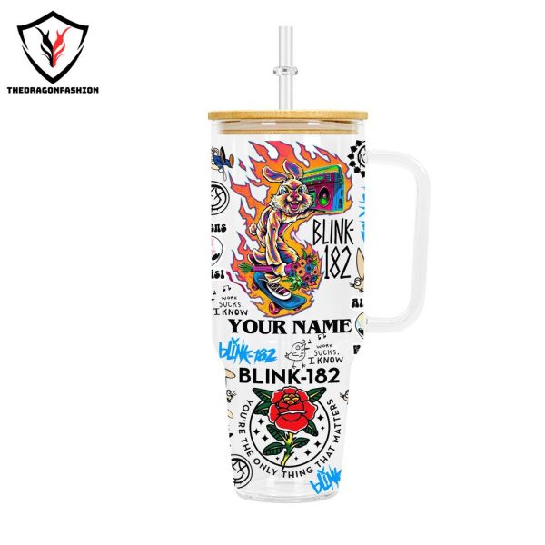 Blink-182 Tour 2024 Tumbler With Handle And Straw