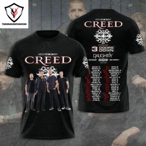 Creed Band 3 Doors Down Design 3D T-Shirt