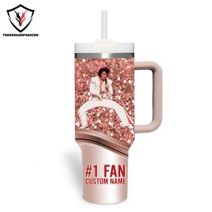 Personalized Elvis Presley Cant Help Falling In Love Tumbler With Handle And Straw