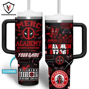 Personalized Deadpool Maximum Effort – Starpools Coffee Tumbler With Handle And Straw