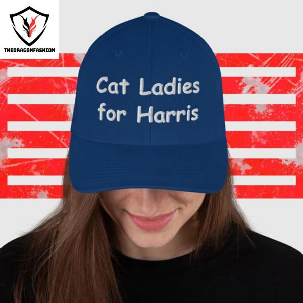 Cat Ladies for Harris, 47, Kamala Hat, Childless Cat Ladies Hat, Kamala 2024, High Quality Closed Back Baseball Cap