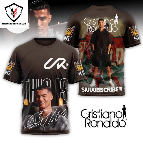 Cristiano Ronaldo Siuuubscribe Signature 3D T-Shirt