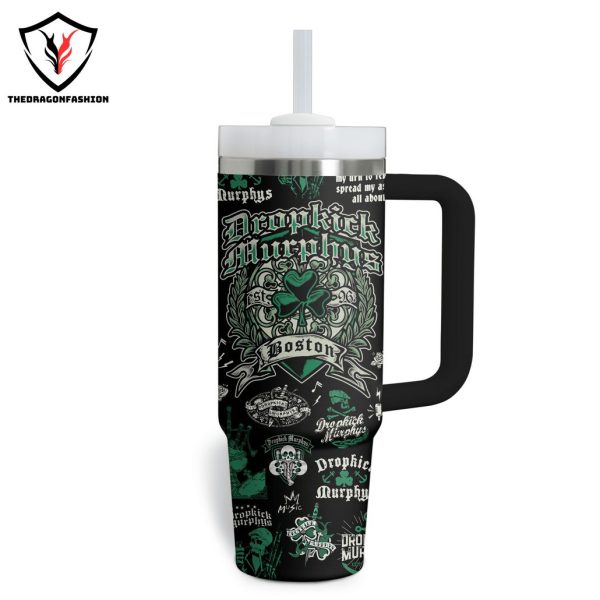 Dropkick Murphys Band Design Tumbler With Handle And Straw