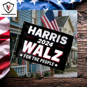 Harris Walz 2024 Flag, For The People, Vote Harris Walz, Vice President Tim Walz, President Kamala Harris Flags