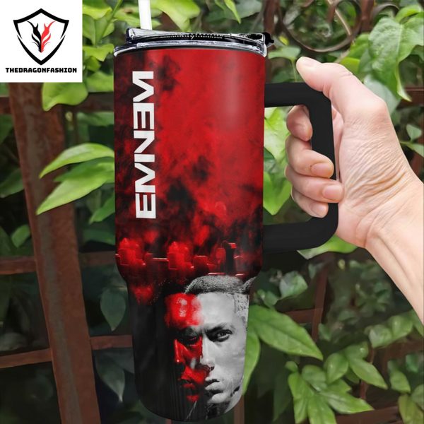 Eminem The Death Of Slim Shady Design Tumbler With Handle And Straw