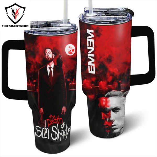 Eminem The Death Of Slim Shady Design Tumbler With Handle And Straw