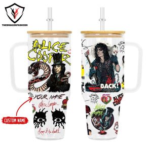 Personalized Alice Cooper Love It To Death Tumbler With Handle And Straw