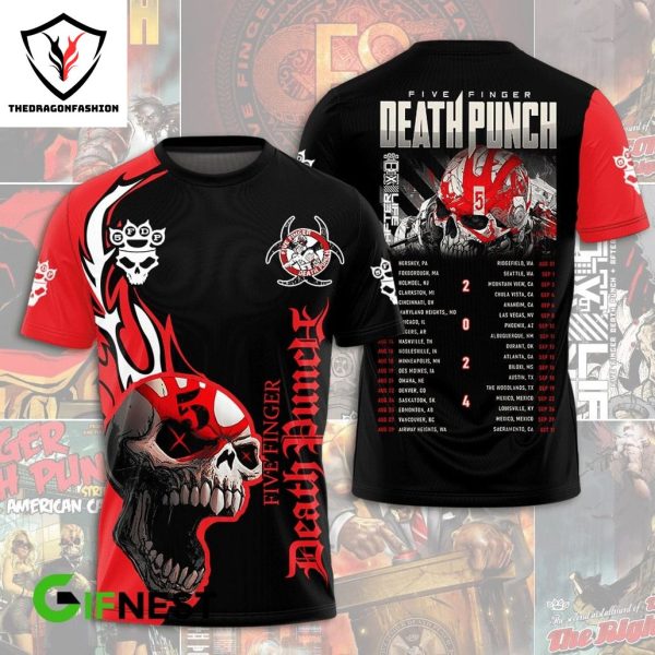 Five Finger Death Punch 2024 Tour 3D T-Shirt