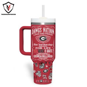 Go Dawgs Georgia Bulldogs Tumbler With Handle And Straw