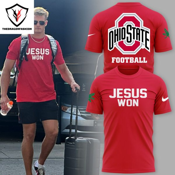 Follow Jesus Ohio State Buckeyes 3D T-Shirt – Red