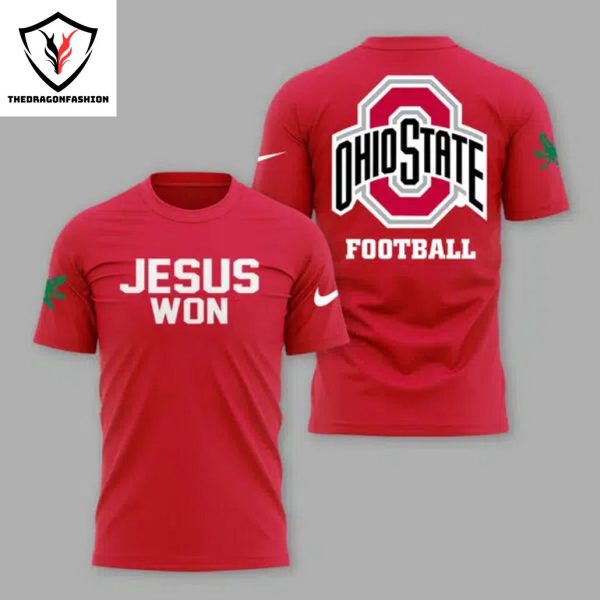 Follow Jesus Ohio State Buckeyes 3D T-Shirt – Red