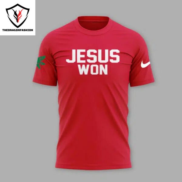 Follow Jesus Ohio State Buckeyes 3D T-Shirt – Red