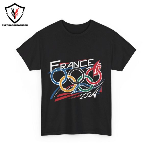 France 2024 Olympic Games Tee Top, Paris Summer Sports T-Shirt, Unisex Heavy Cotton Shirt, French Olympic Fan Apparel, Eiffel Tower Tshirt,