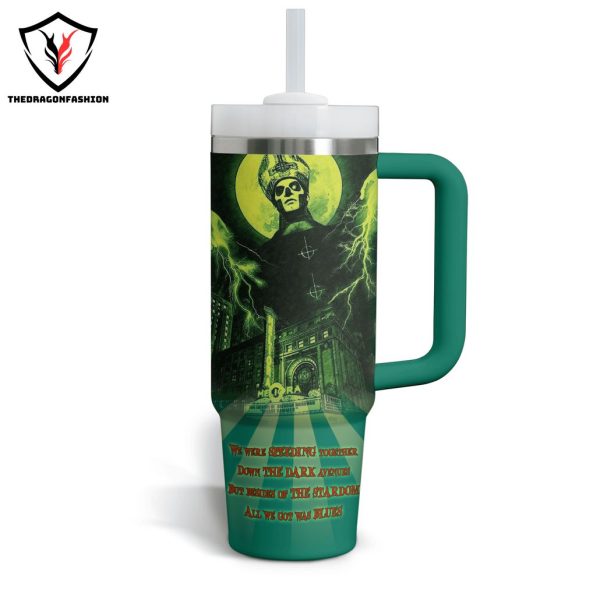 Ghost – Mary On A Cross Design Tumbler With Handle And Straw