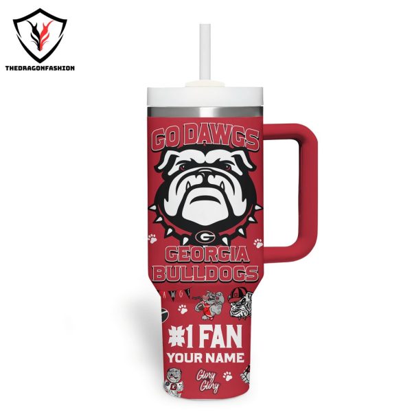 Go Dawgs Georgia Bulldogs Tumbler With Handle And Straw