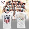 2024 USA Men Basketball Champions Five Straight Olympic Gold Design 3D T-Shirt