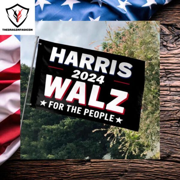 Harris Walz 2024 Flag, For The People, Vote Harris Walz, Vice President Tim Walz, President Kamala Harris Flags