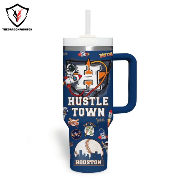 Houston Astros Hustle Town Tumbler With Handle And Straw