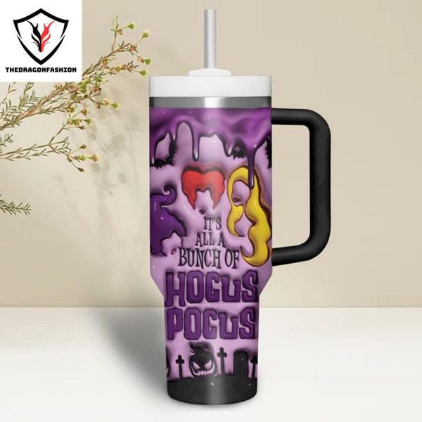 It All A Bunch Of Hocus Pocus Tumbler With Handle And Straw