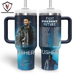 Usher Past Present Future Tour Signature Tumbler With Handle And Straw