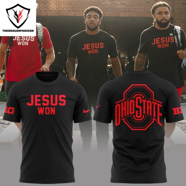 Jesus Won Ohio State Football 3D T-Shirt – Black